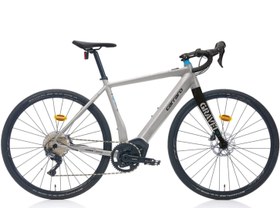 Resim Carraro Gravel GE 5.0 Elektrikli Bisiklet 2024 Model E5000 GRX810 - Mat Gümüş Siyah Koyu Mavi / 55CM 