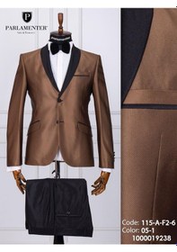 Resim Fabio Cassel Erkek Damatlık Slim Fit Takım Elbise Vizon 