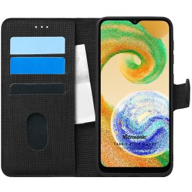 Resim Microsonic Samsung Galaxy A04 Kılıf Fabric Book Wallet 
