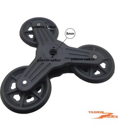 Resim Yıldırım Nalbur Pazar Arabası Teker Siyah 3 Lü Model Araba Tekerleği Plastik Tekerlek 