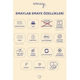 Resim Aesco Ahşap Detaylı Yoğurt/bakliyat BAKRACI(20CM-3 Litre-Tüm Ocaklarla Uyumlu) 