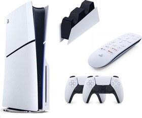 Resim Sony Playstation 5 Slim CD'Lİ Edition +2.Dualsense + Şarj İstasyonu+PS5 Media kumanda Oyun Konsolu 