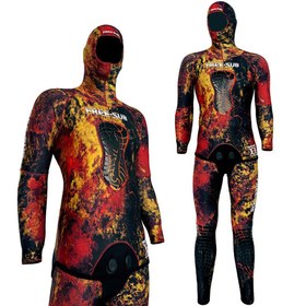Resim Free-Sub 3mm Assos Red Yamamoto Avcı Serbest Dalış Elbisesi - 2XL 
