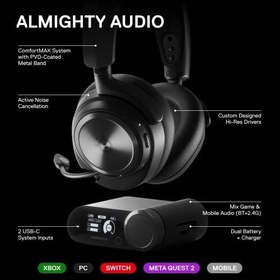 Resim SteelSeries Arctis Nova Pro Kablosuz Xbox Çoklu Sistem Oyun Kulaklığı - Premium Hi-Fi Sürücüleri - Aktif Gürültü Önleme Infinity Güç Sistemi - Stealth Mikrofon - Xbox, PC, PS5, PS4, Anahtar, Mobil 