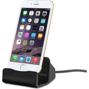 Resim GongtuShop Siyah Stil Telefon Masası Tutucu Şarj Cihazı IPhone x Lus I Için Mobil Stand Telefon E Şarj Yuvası Masa Şarj Cihazı Bağlantı Istasyonu (Yurt Dışından) 