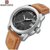Resim Novahub Beyaz Naviforce Nf9202 Yaratıcı Hediye Deri Erkek Saati Kuvars Moda Spor Kol Saati Beyaz 