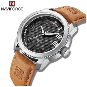 Resim Novahub Beyaz Naviforce Nf9202 Yaratıcı Hediye Deri Erkek Saati Kuvars Moda Spor Kol Saati Beyaz 