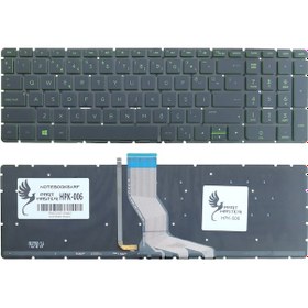 Resim HP Uyumlu Pavilion Gaming 15-ak002nt (T1F78EA) Klavye Işıklı (Yeşil) 