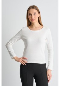 Resim Alexander Gardi Alexandergardı Uzun Kollu Basic Kadın Sweatshirt Beyaz 