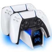 Resim Dobe Digital Dual Dock Charger for PS5 Controller Beyaz 