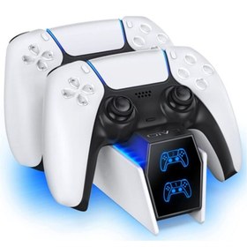 Resim Dobe Digital Dual Dock Charger for PS5 Controller Beyaz 