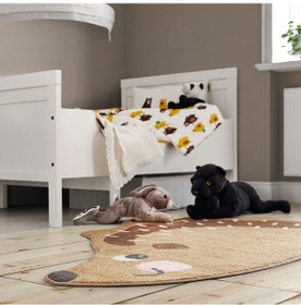 Resim Çocuk Halısı, Kahverengi, 94x150 Cm Açık Bej 