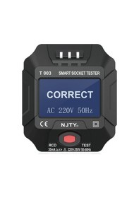 Resim Ximistore9 Siyah İngiliz Standardı Lcd Ekranlı Akıllı Prizi Testeri - Prizi Polarity Ve Akım Kontrol Cihazı 