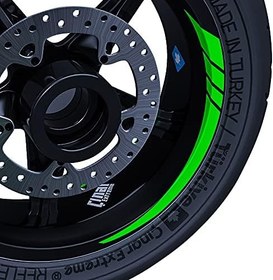 Resim Floresan Yeşil Moto GP İç Jant Şeridi Sticker 
