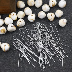 Resim Yaklaşık 100 Adet Paslanmaz Çelikten Yapılmış, 20-70MM Ölçülerinde, Bilezik, Kolye ve Küpe Gibi El Yapımı Takılar İçin Bükülebilen veya Kesilebilen T-Pinler. 