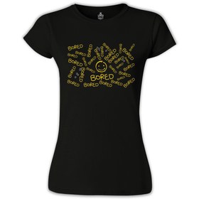 Resim Sherlock - Bored Siyah Bayan Tshirt 