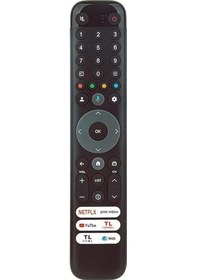 Resim Tcl 55t7b İle Uyumlu 4k Qled Tv Mikrofonlu Kumanda 