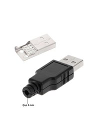 Resim Kutulu Usb Type A Erkek Soket USB 2.0 4 Pin Plastik Kapak DIY Tip Elektronik Cihaz Usb Port 