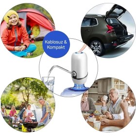 Resim Yeni Nesil Dokunmatik Damacana Su Pompası Şarjlı 1200 Mah 