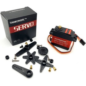 Resim Genel Markalar Td-8120mg 20kg 180 Derece Metal Dişli Servo Motor 20kg Yüksek Tork Su Geçirmez Çift Rulman 