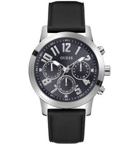 Resim Guess Gugw0709g1 Siyah Deri Kordon Erkek Kol Saati 