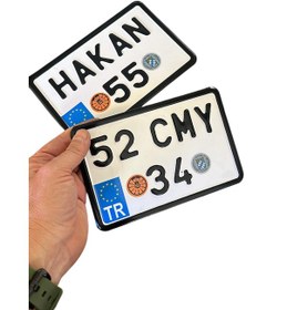 Resim Bisiklet Plaka, Dekor Plaka, 12x18cm Motor Plakası 