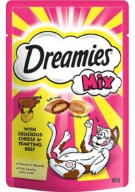 Resim Dreamies Mix Sığır Etli ve Peynirli Kedi Ödül Bisküvisi 60 G 