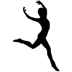 Resim Balerin Folyo Sticker 60cm Uzunluk Siyah 