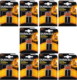 Resim Duracell Alkaline 9 Volt Pil 10 Adet 
