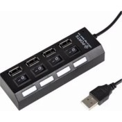 Resim Ports On Off Anahtarlı 4 Usb Çıkışlı Usb Çoğaltıcı 