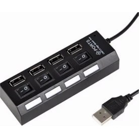 Resim Ports On Off Anahtarlı 4 Usb Çıkışlı Usb Çoğaltıcı 