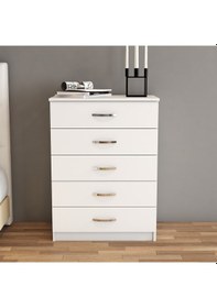 Resim Şifonyer 5 Çekmeceli Beyaz - SFY0201 