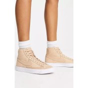Resim Nike Blazer Mid Premium Bilekli Kadın Bej Günlük Spor Ayakkabı 