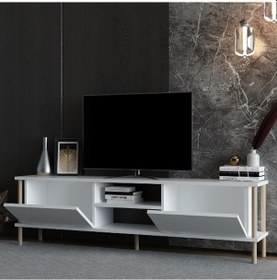 Resim Tv Sehpası Afra Beyaz 150 Cm 