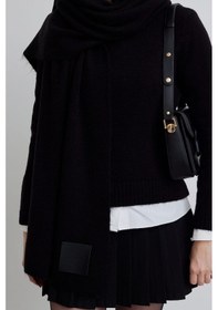 Resim Manuka Cozy Yumuşak Dokulu Atkı Siyah 