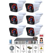 Resim Prolife 6 Kameralı Yeni Nesil Yüz Tanımalı Insan Yüzü Eşgal Fotoğrafı Çeken 5 Mp Sony Full HD Ultra Üstün Kalite Güvenlik Kamerası Seti 