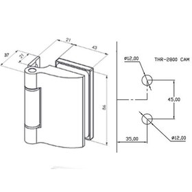 Resim THOOR CAM KAPI MENTEŞESİ YAPRAK (Duvardan Cama) SİYAH 