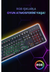 Resim C-66 Rgb Led Işıklı Kablolu Chocolate Klavye + Mouse Set Diğer 