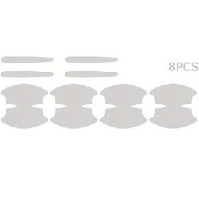 Resim Fochsia 8 Adet Çizilmeye Karşı Şeffaf Kapı Kolu Koruyucu Kılıf 