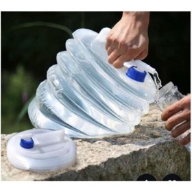 Resim gaman Katlanabilir Su Bidonu Yeniden Kullanılabilir Sızdırmaz Taşınabilir Seyahat Su Bidonu 5Litre 