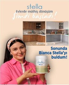 Resim Bianca Stella Su Bazlı Saf Akrilik Boya 1 Lt Beyaz 1 Lt 