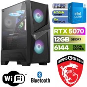 Resim Msı Şafak- Gaming Pc Ddr5 -Rtx 5070 12GB – Intel I5 14400F – 32GB - 64GB Ddr5 Ram – 1 Tb M.2 SSD – Windows 11 Pro - Masaüstü Bilgisayar 