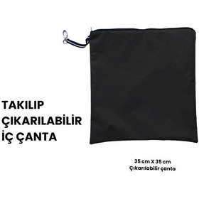 Resim Kukita Büyük Boy Su Geçirmez Çok Amaçlı Plaj Çantası Siyah 