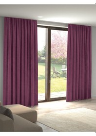 Resim Kadife Dokulu Lavanta Pembesi Ada Fon Perde Ekstrafor Büzgülü Lavanta Pembesi 