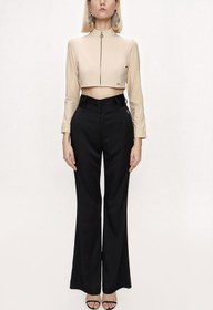 Resim SOCIETA Devetüyü Fermuarlı Kısa Blouse 19838 