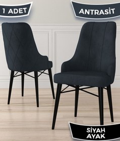 Resim Canisa Concept Neta Serisi, 1.sınıf Babyface Kumaş Antrasit Sandalye, Siyah Gürgen Ayak 