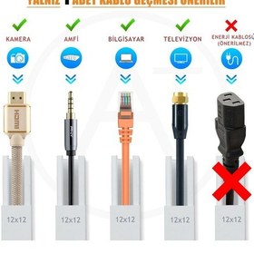 Resim A Plus Elektrik 12X12 Mm Yapışkan Bantlı Kablo Kanalı 