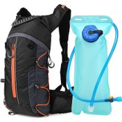 Resim Tenfowee Oranj Bisiklet Kamp Yaşamı İçin Çok Fonksiyonel, Katlanabilir Nilon Sırt Çantası + 2l Su Torbası Turuncu 