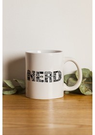 Resim Porselen - Iqra - Nerd Kupa Bardak Özel Tasarım Makinede Yıkanabilir . Beyaz 