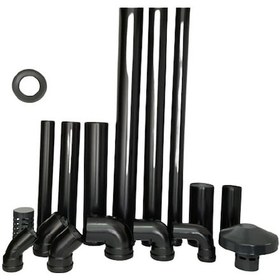 Resim 25 Cm Uzunluk Elektrikli Tam Otomatik Pelet Sobalara Uygun Pelet Soba Baca Borusu ( Çapı 80 mm) 